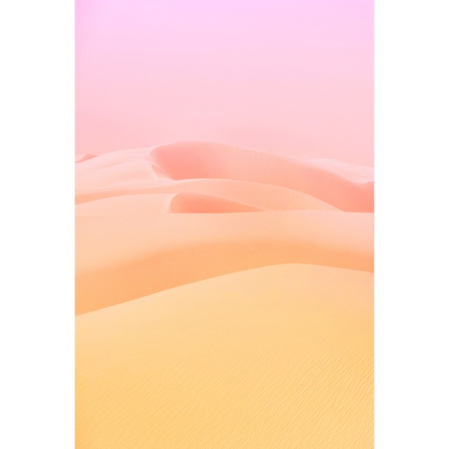 [아트 인테리어 사진액자 캔버스판넬] 모래사막 자연풍경 노랑핑크 PN1